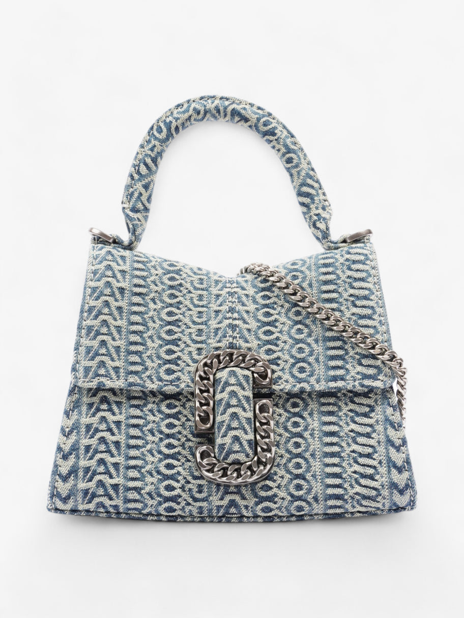 The Mini Top Handle Bag Sun Faded Denim Denim Image 1