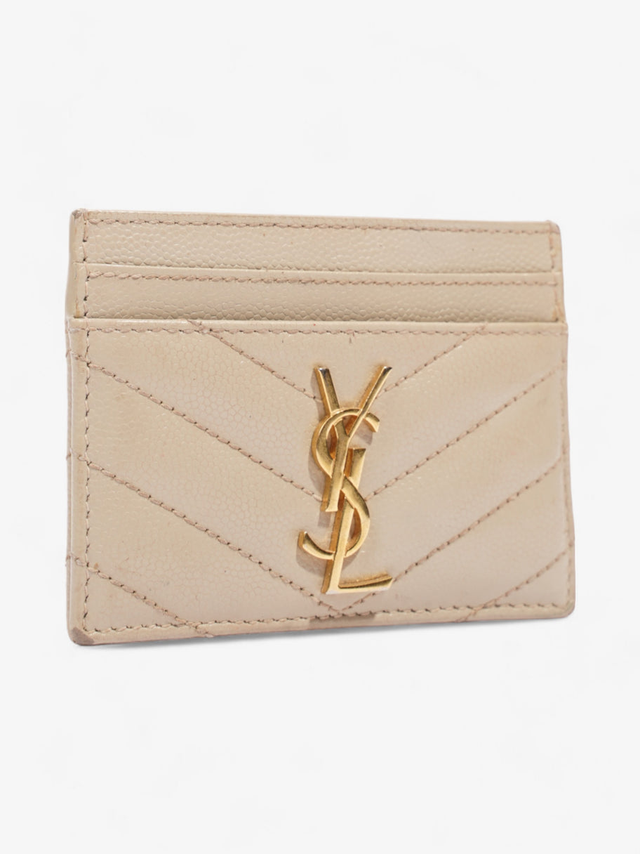 Saint Laurent Card Case Dusty Grey Lambskin Leather Image 3