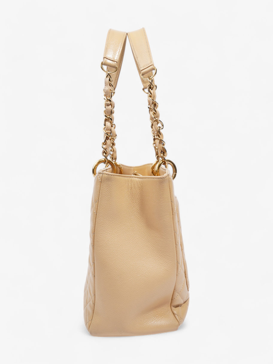 Chanel Grand Shopping Tote Neutral Caviar Leather Image 3