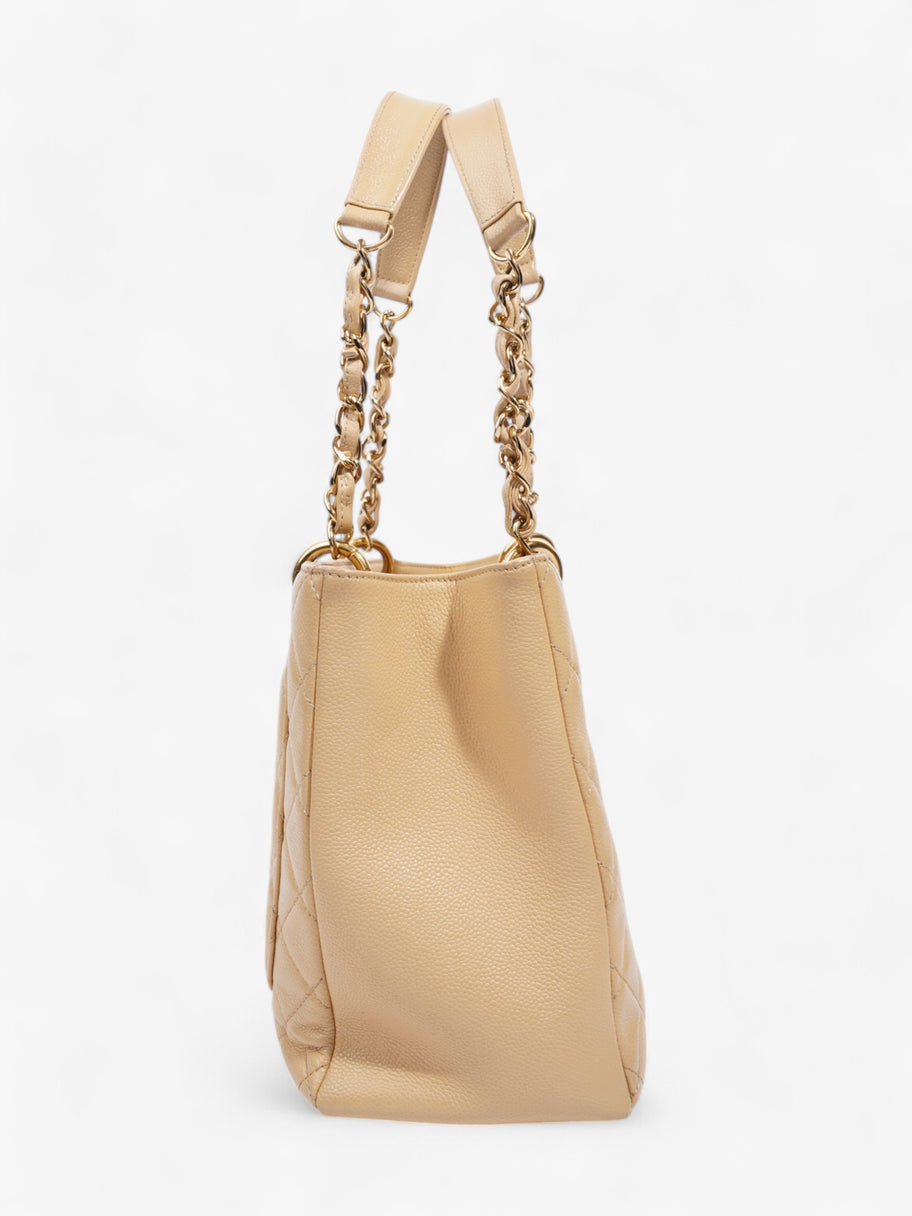 Chanel Grand Shopping Tote Neutral Caviar Leather Image 5