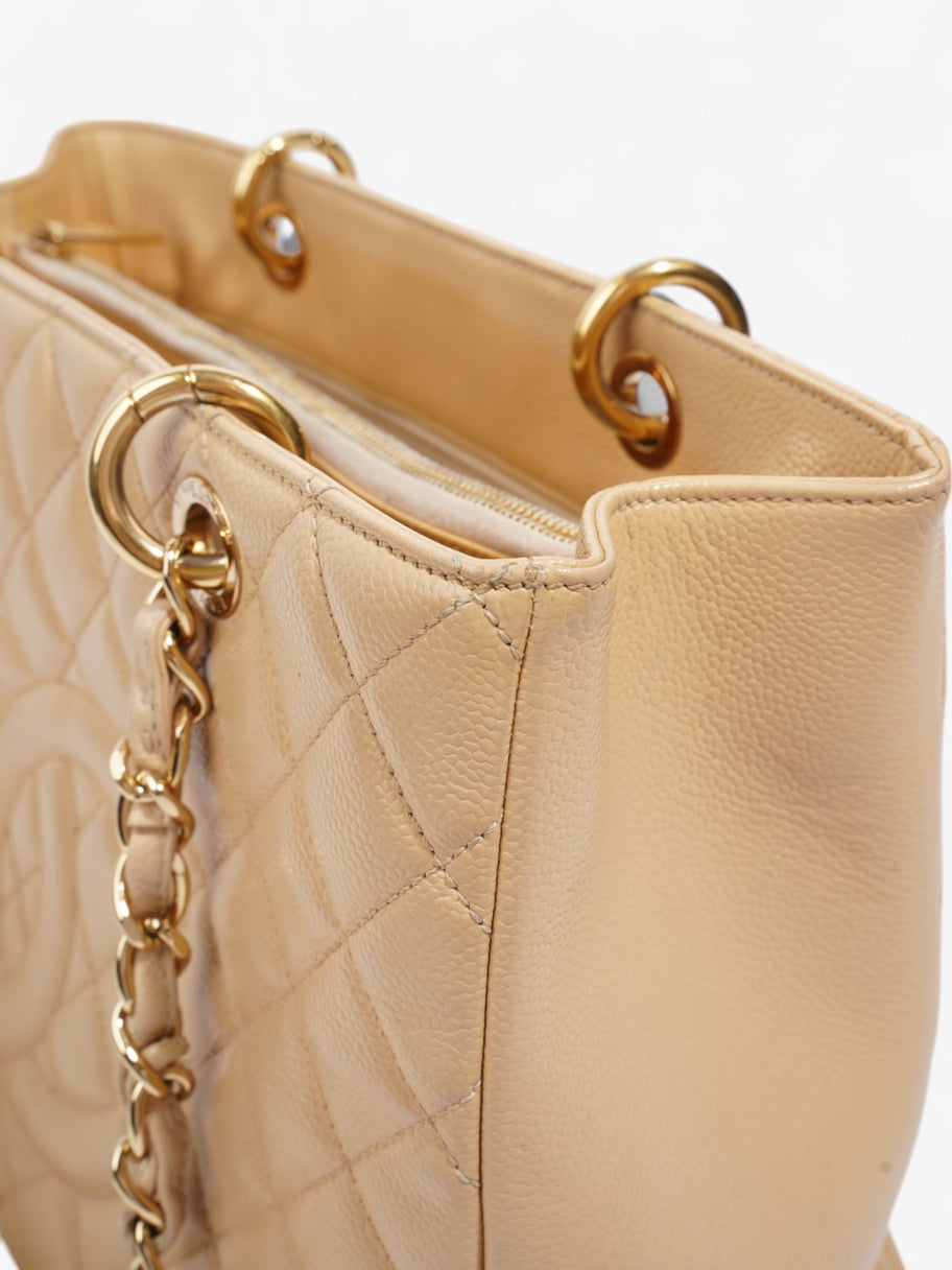 Chanel Grand Shopping Tote Neutral Caviar Leather Image 9