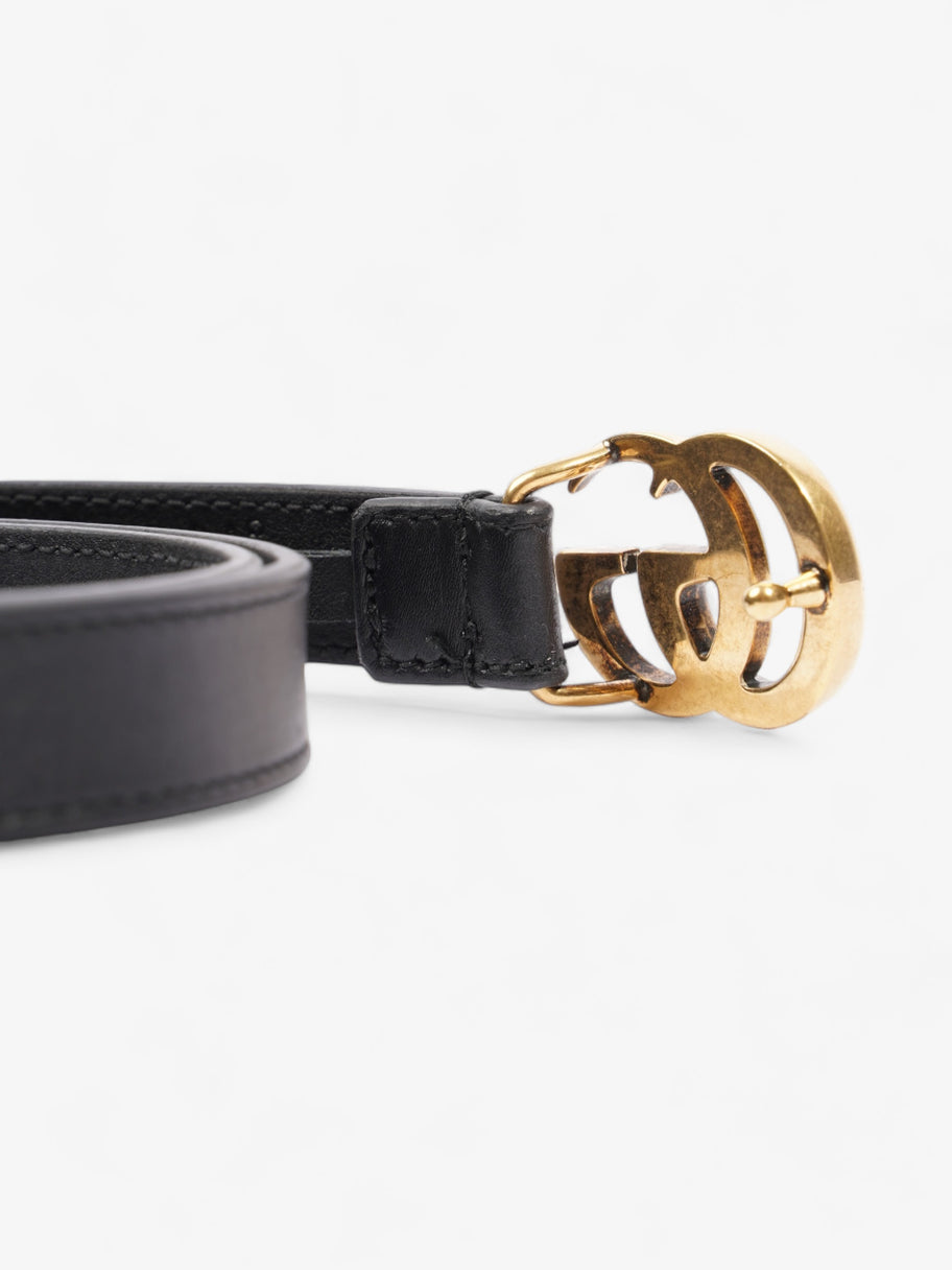 Gucci GG Marmont Thin Belt Black Leather 85cm 34