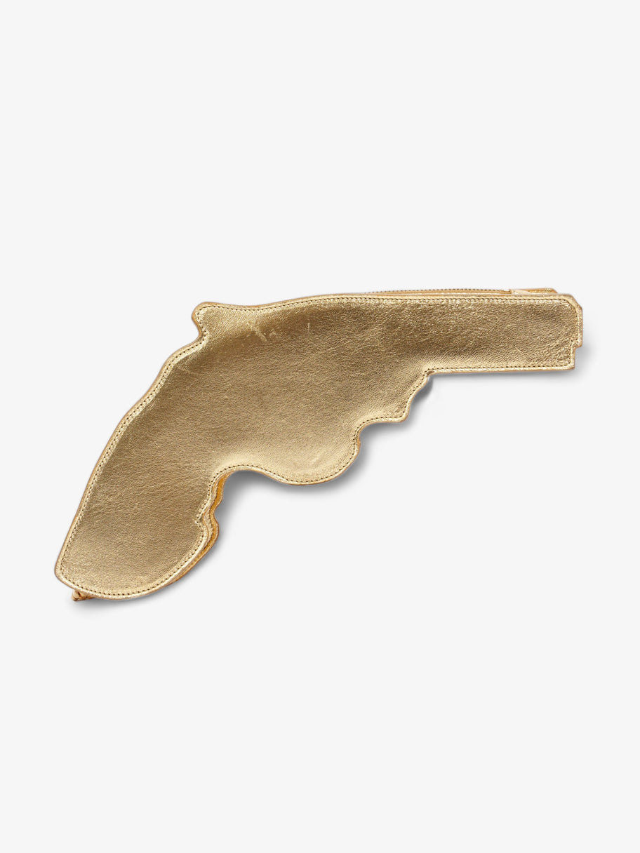 Saint Laurent Pistol Clutch Gold Leather Image 1