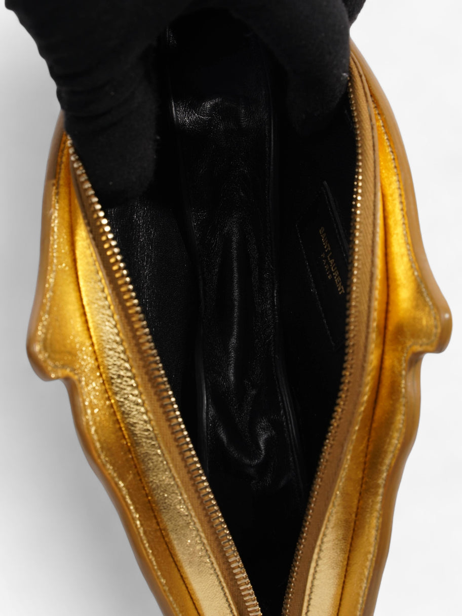 Saint Laurent Pistol Clutch Gold Leather Image 5