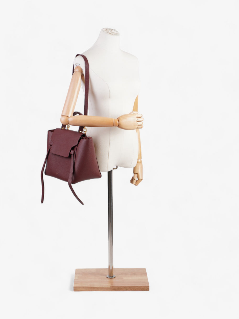 Celine Belt Bag Burgundy Calfskin Leather Mini Image 2