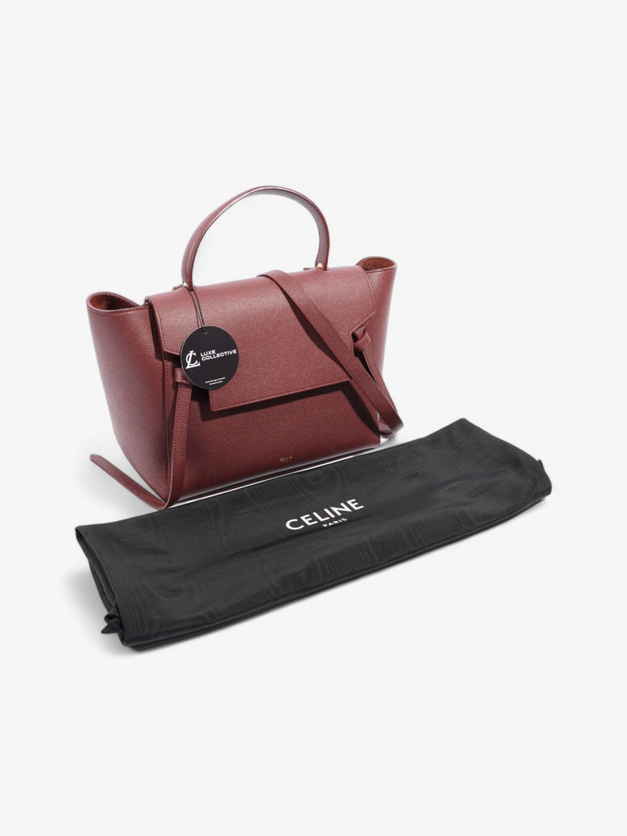 Celine Belt Bag Burgundy Calfskin Leather Mini Image 8