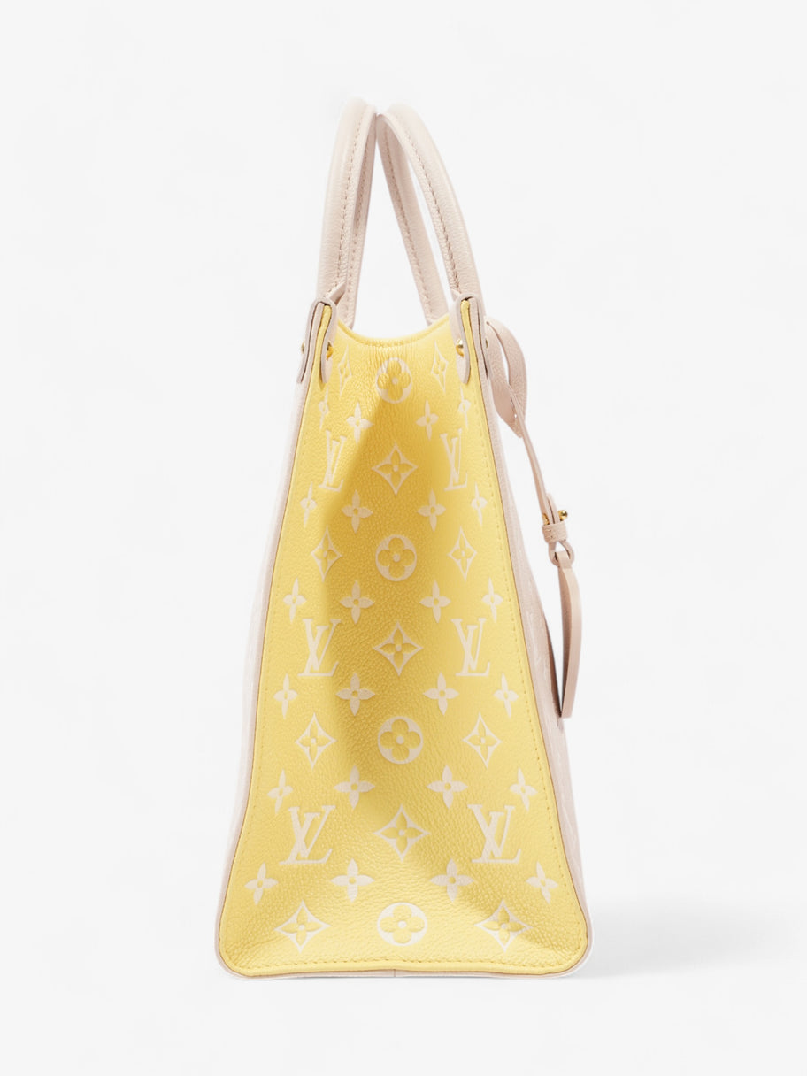 Louis Vuitton OnTheGo Rose Beige  / Monogram Empriente / Yellow Empreinte Leather MM Image 5