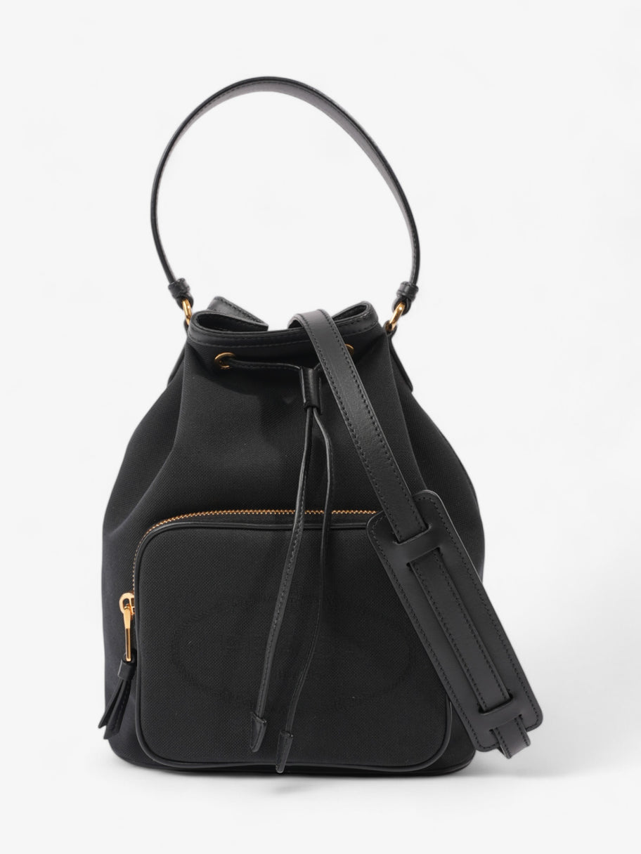 Prada Duet Bucket Bag Black Canvas Image 1