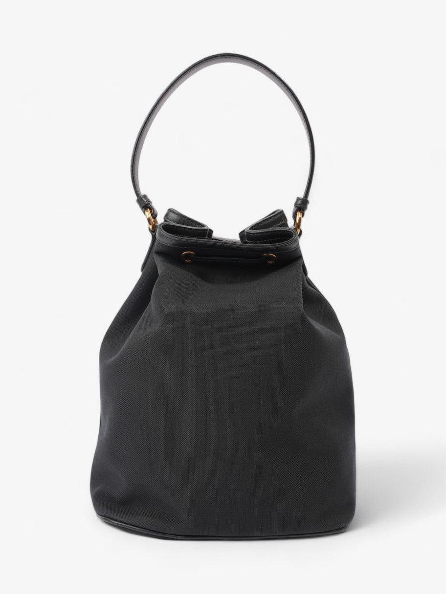 Prada Duet Bucket Bag Black Canvas Image 4