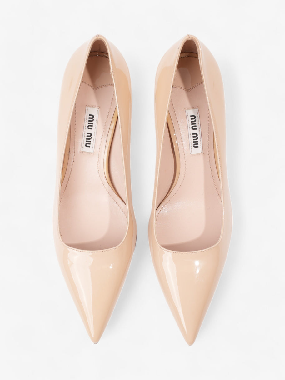 Miu Miu Pointed Kitten Heel 50mm Beige Patent Leather EU 36.5 UK 3.5 Image 8