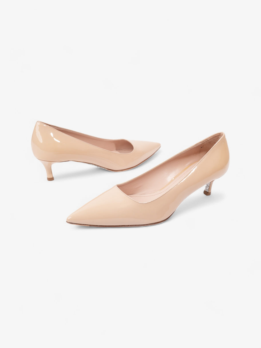 Miu Miu Pointed Kitten Heel 50mm Beige Patent Leather EU 36.5 UK 3.5 Image 9