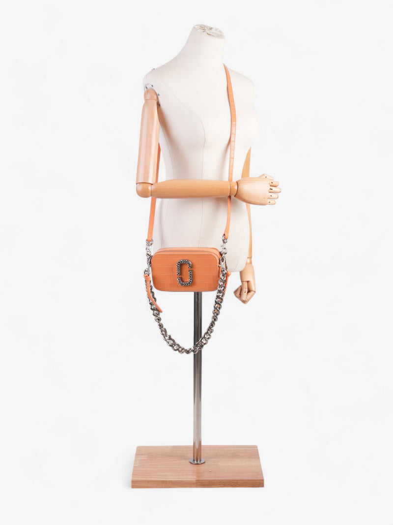  Marc Jacobs The Snapshot Bag Orange Embossed Leather