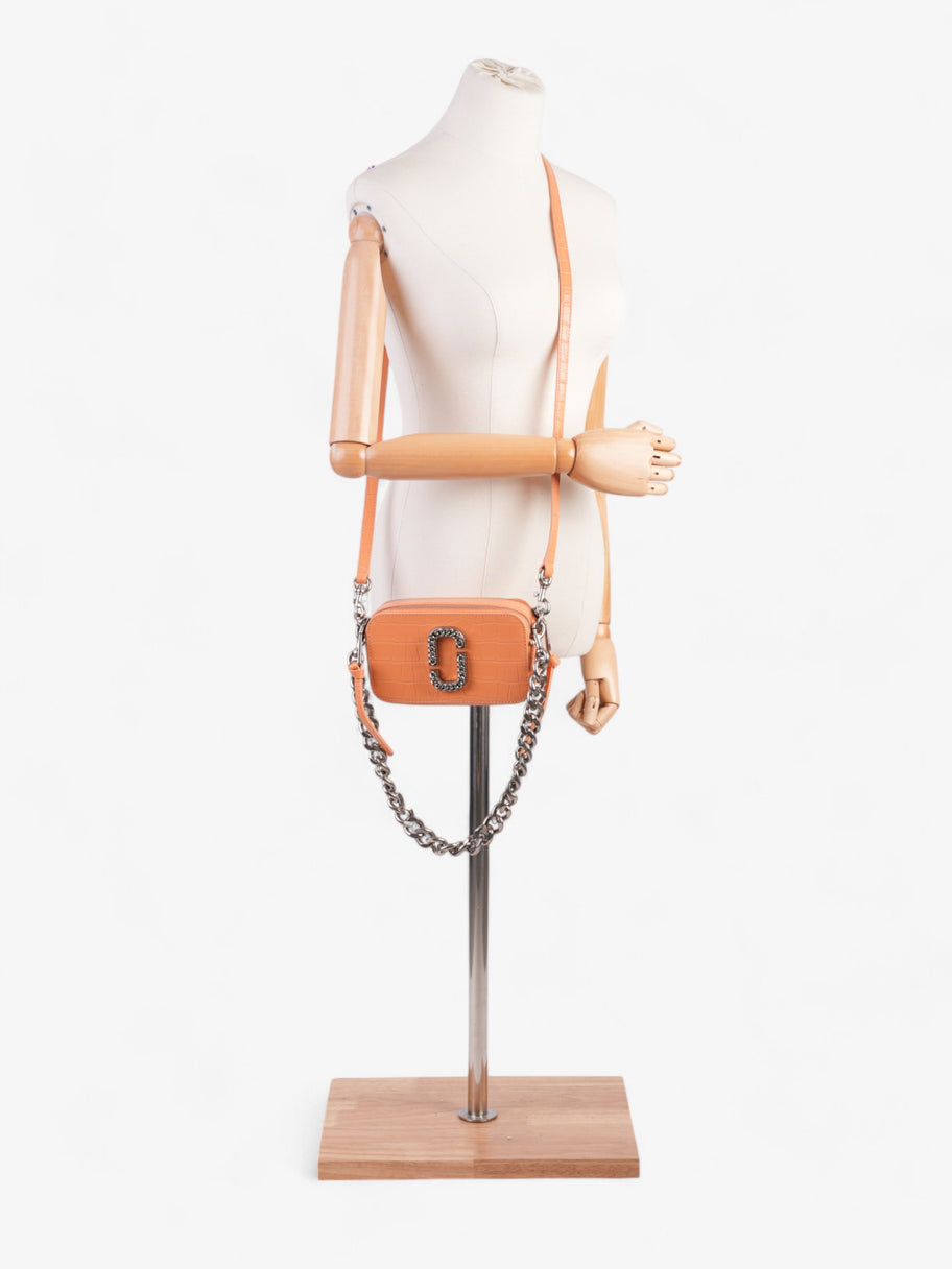 Marc Jacobs The Snapshot Bag Orange Embossed Leather Image 2