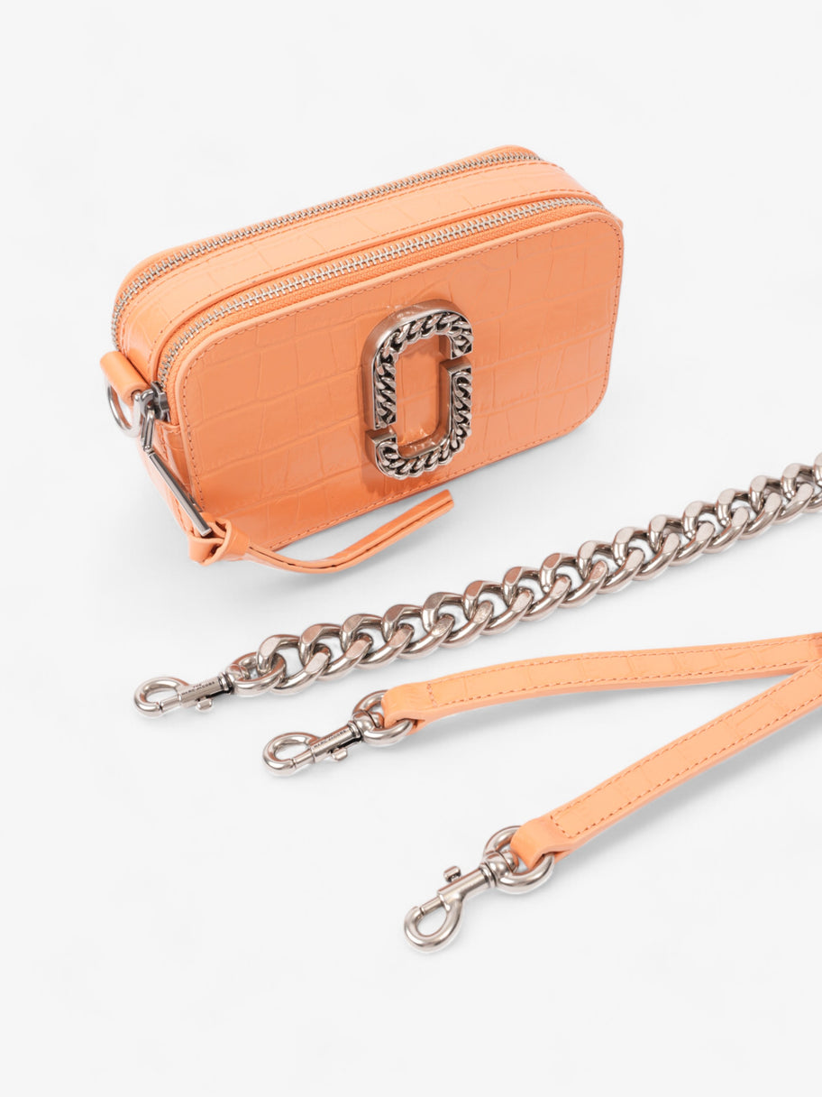 Marc Jacobs The Snapshot Bag Orange Embossed Leather Image 7