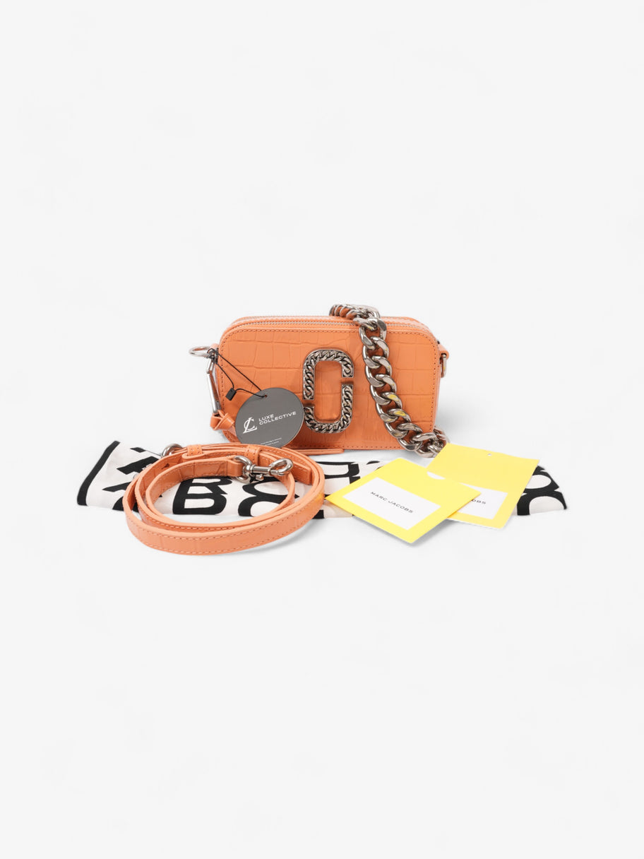 Marc Jacobs The Snapshot Bag Orange Embossed Leather Image 10