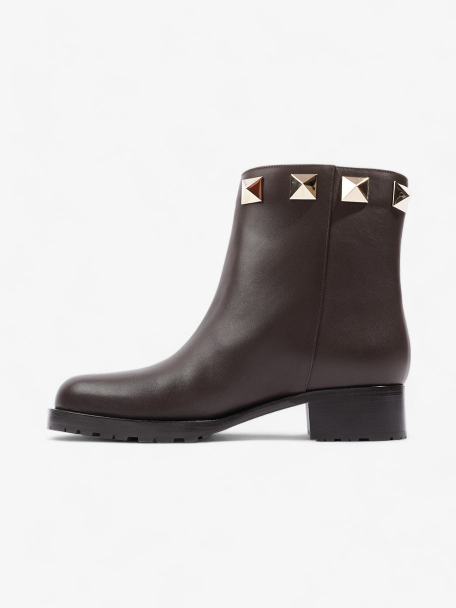 Valentino Rockstud Boots Brown Leather EU 39 UK 6 Image 3