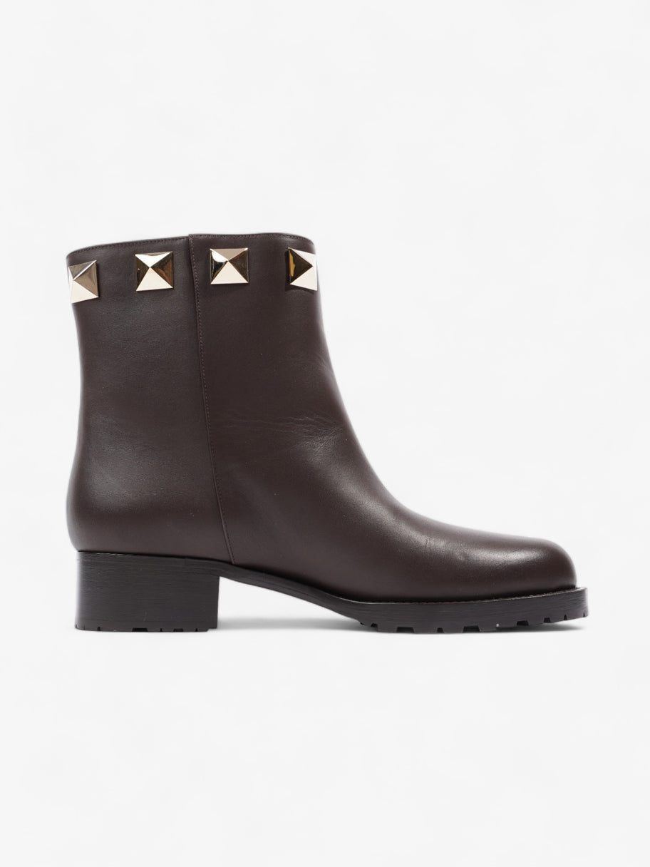 Valentino Rockstud Boots Brown Leather EU 39 UK 6 Image 4