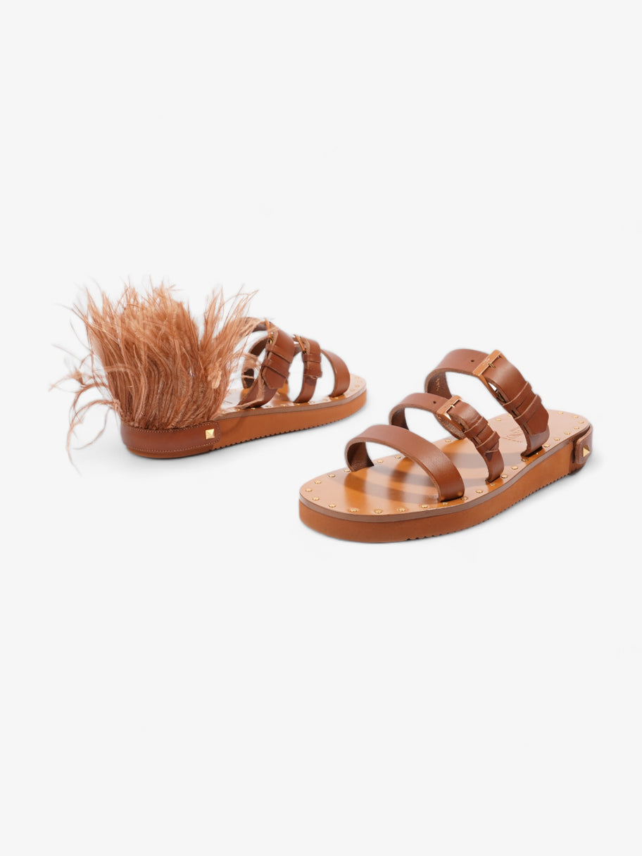 Buckled Flat Slide Tan Leather EU 39.5 UK 6.5 Image 9