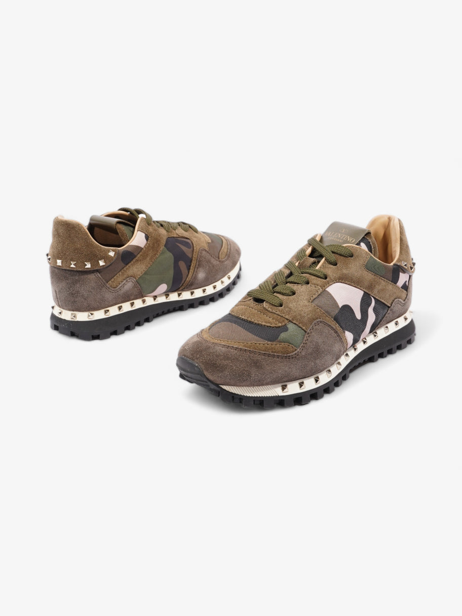 Valentino Rockstud Runner Khaki Camo Suede EU 36 UK 3 Image 9