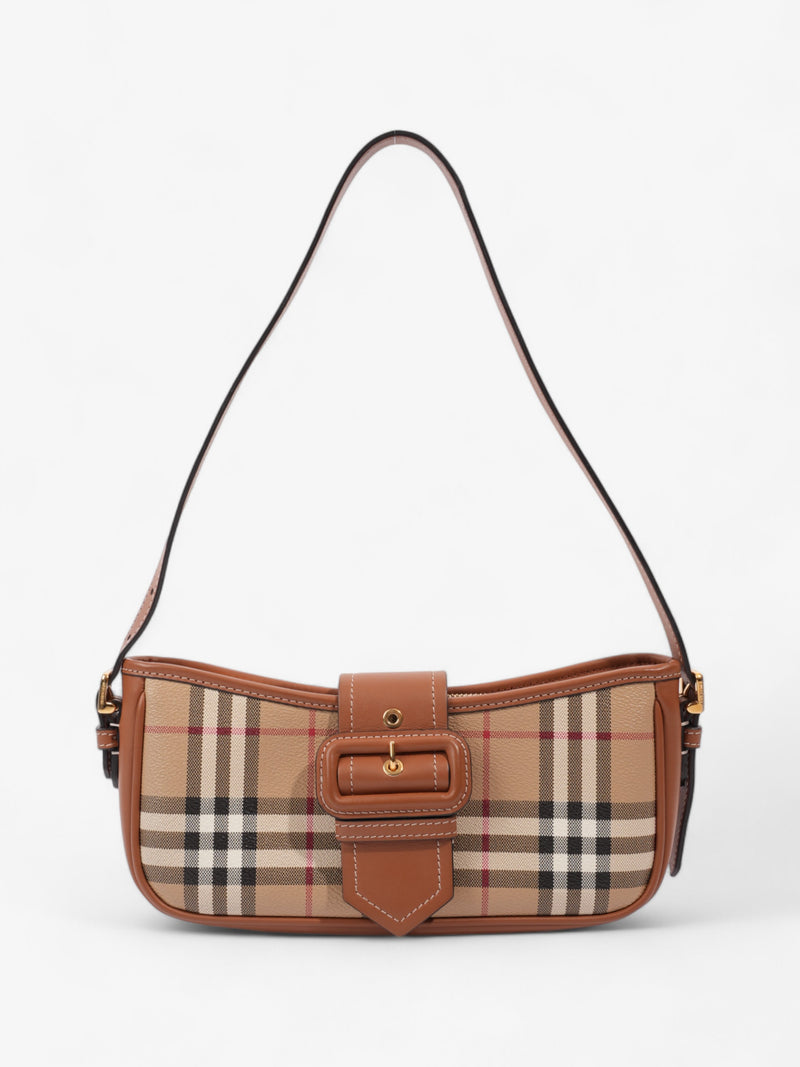  Burberry Sling Bag Vintage Check / Briar Brown Canvas