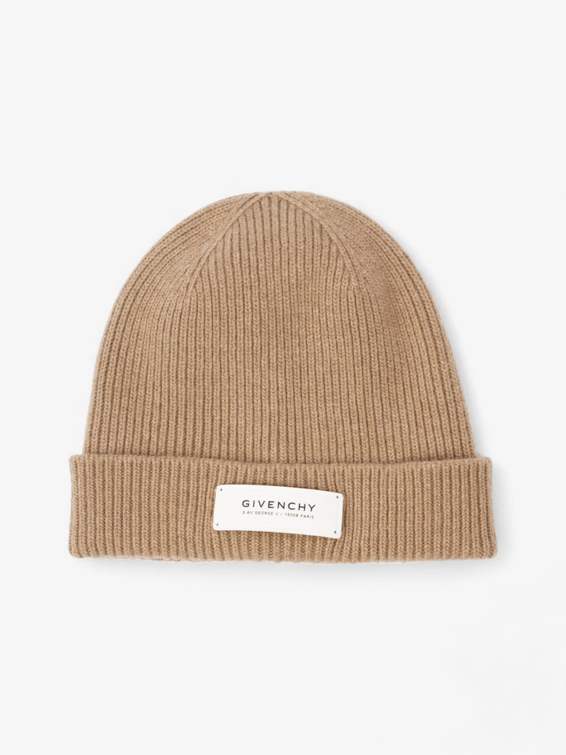  Givenchy Logo Hat Camel Wool