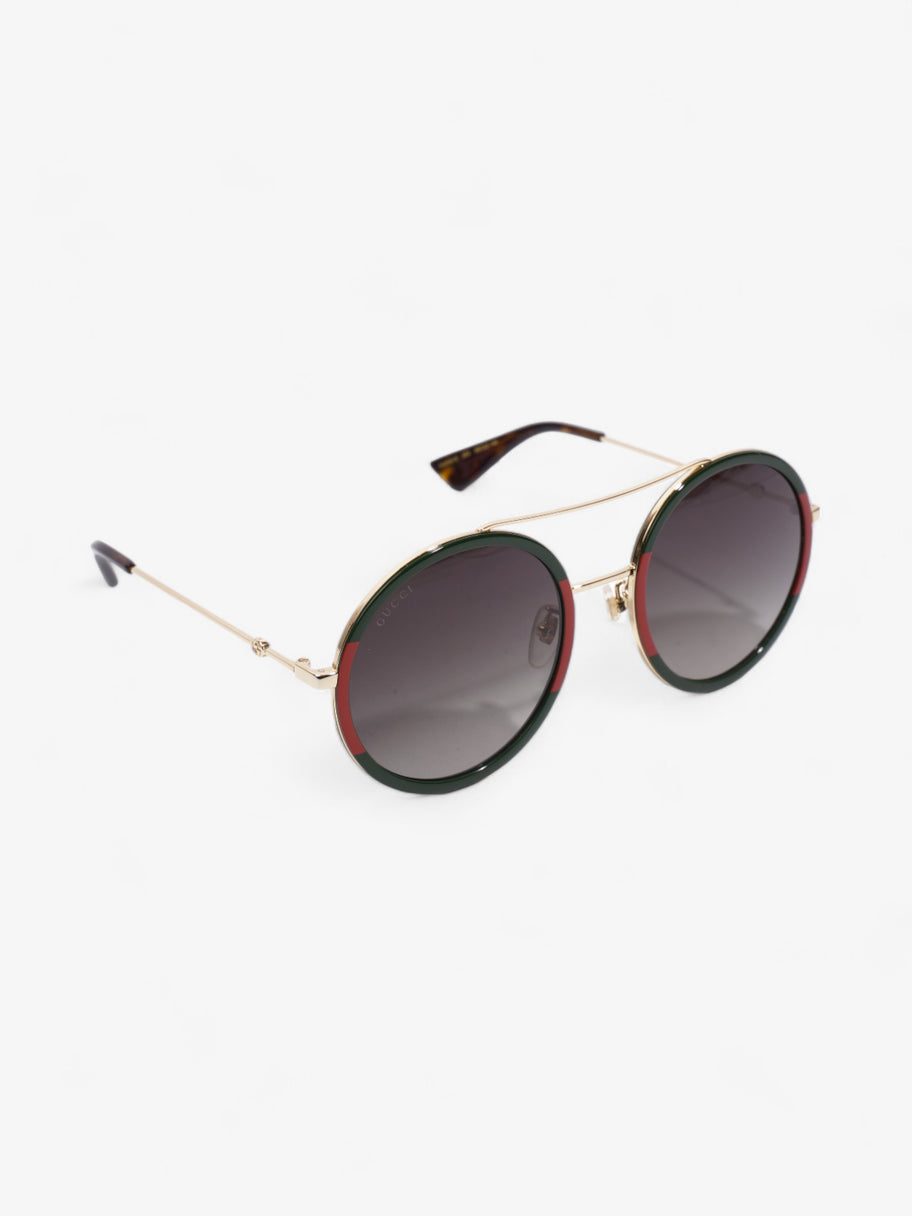 Gucci Round Sunglasses Green / Red Base Metal 140mm Image 5