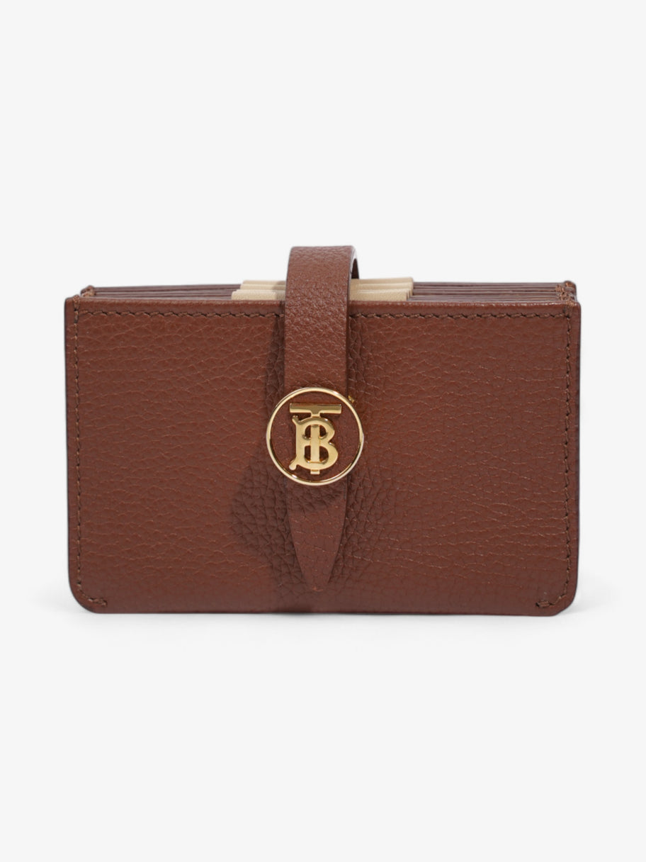 Burberry TB Fold Wallet Brown Leather Image 1