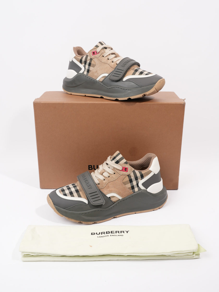 Burberry Ramsay Sneakers Grey / Burberry Check Leather EU 38 UK 5 Image 11