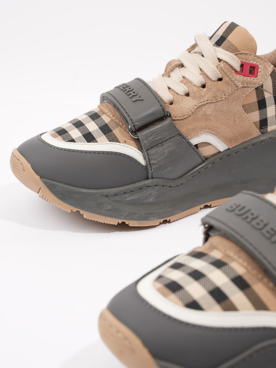 Burberry Ramsay Sneakers Grey / Burberry Check Leather EU 38 UK 5 Image 9