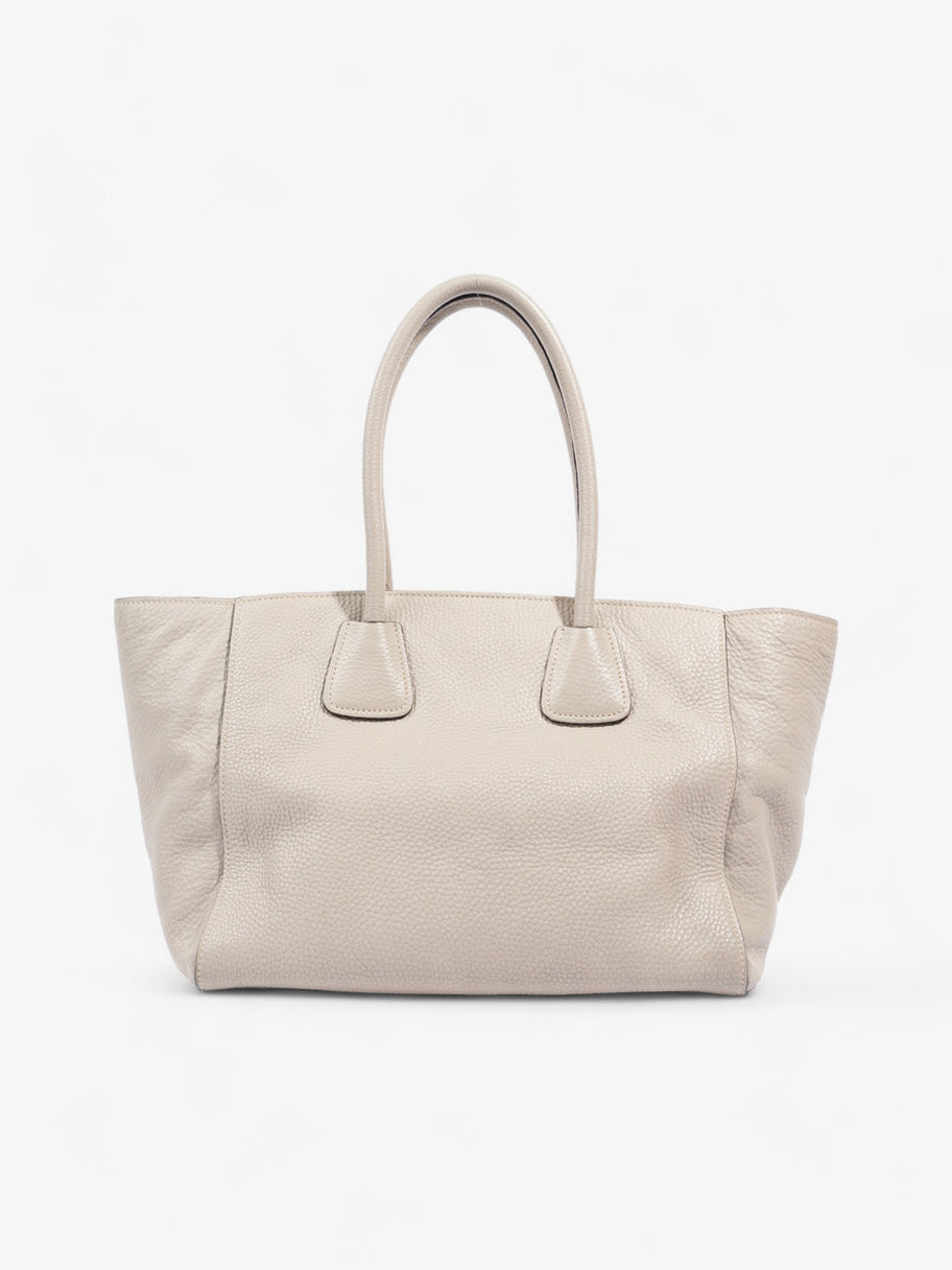 Prada Shopping Tote Grey Leather Image 4