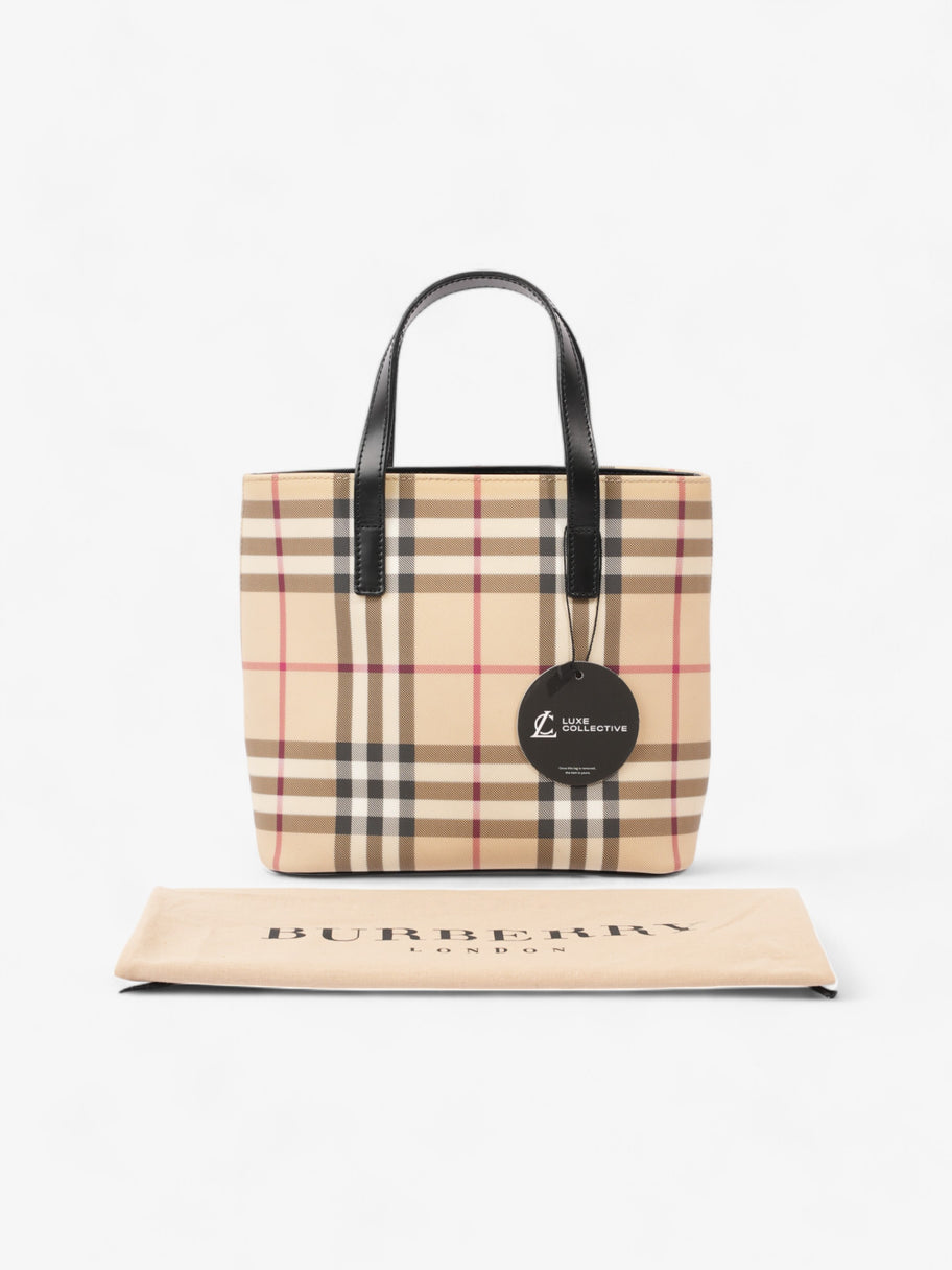 Burberry London Tote Nova Check Canvas Image 9