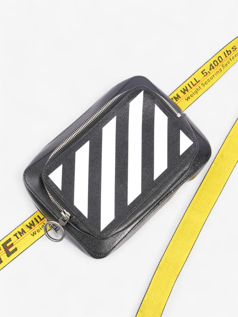 Off White Binder Diag Saff Fannypack Black / White / Yellow Leather Image 3