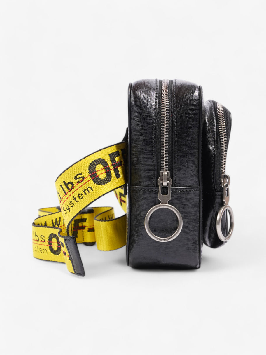 Off White Binder Diag Saff Fannypack Black / White / Yellow Leather Image 6