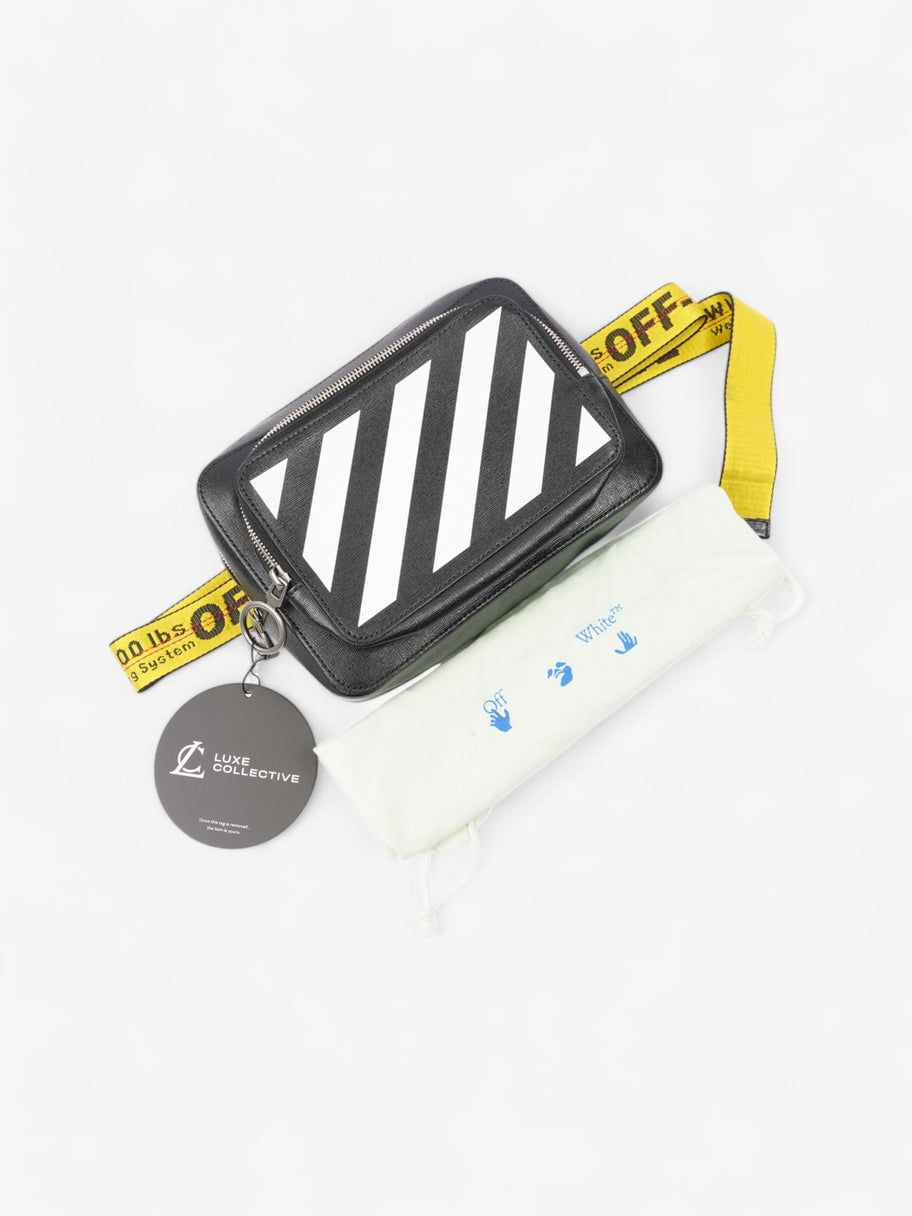 Off White Binder Diag Saff Fannypack Black / White / Yellow Leather Image 9