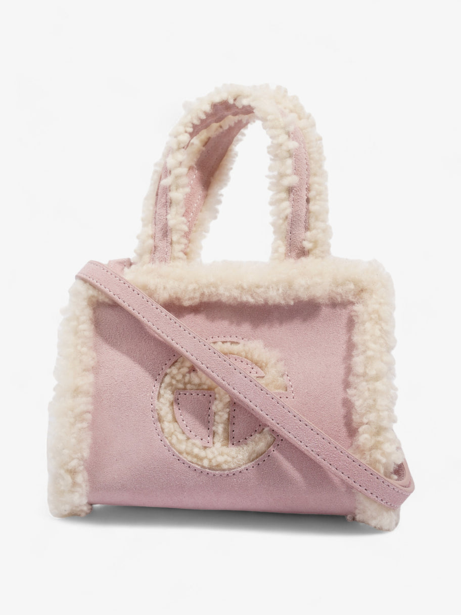 Telfar Ugg x Telfar Shopping Tote Pink / White Suede Small Image 1