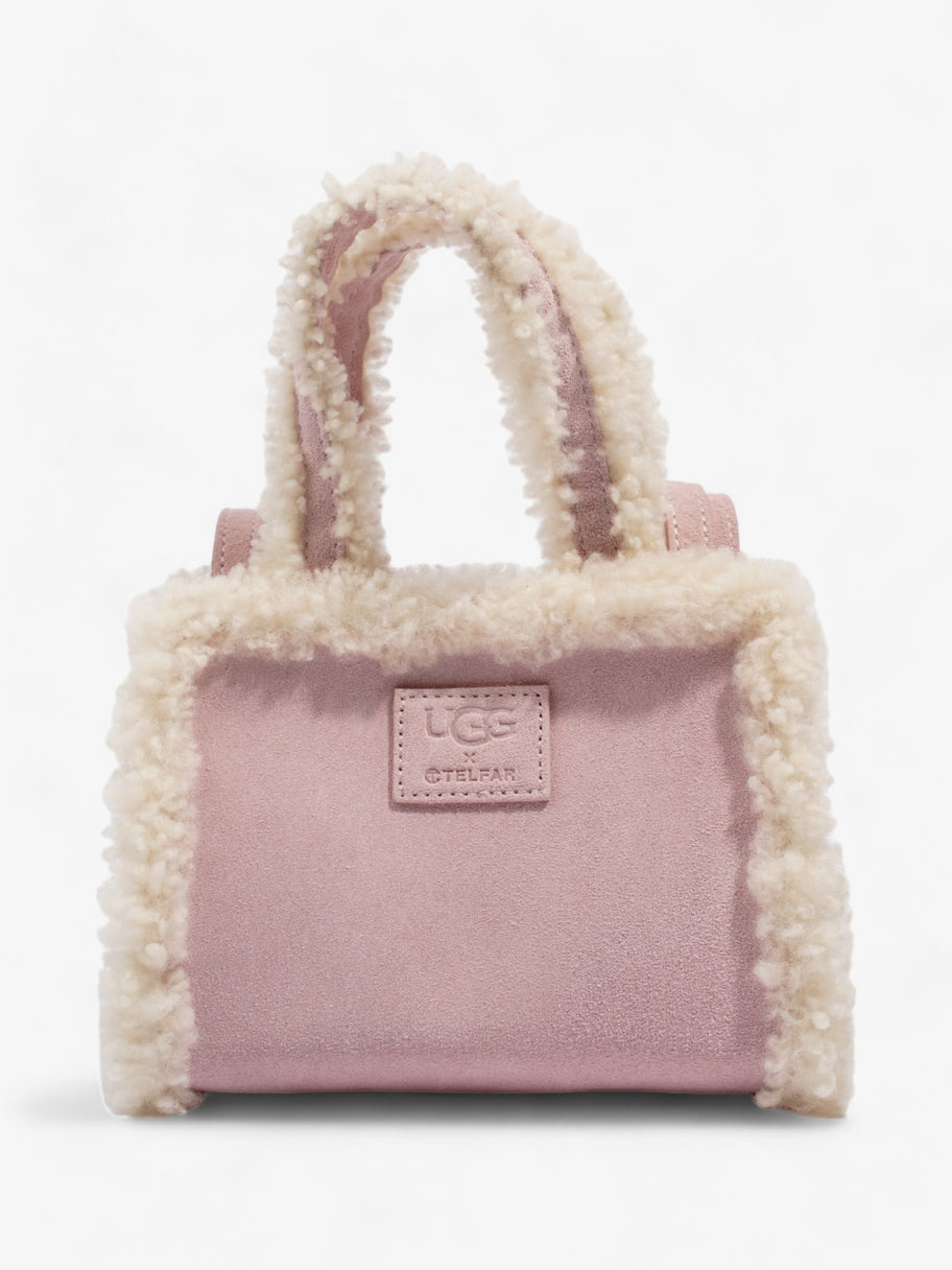 Telfar Ugg x Telfar Shopping Tote Pink / White Suede Small Image 4