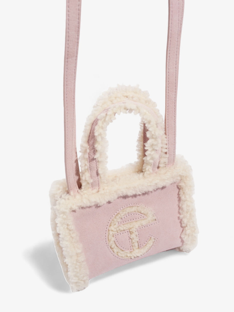 Telfar Ugg x Telfar Shopping Tote Pink / White Suede Small Image 7