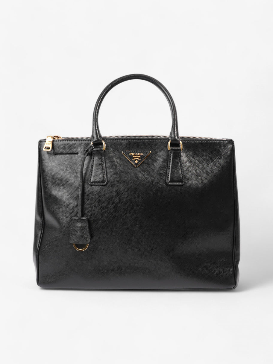 Prada Galleria Double Zip Tote Black Saffiano Leather Large Image 1