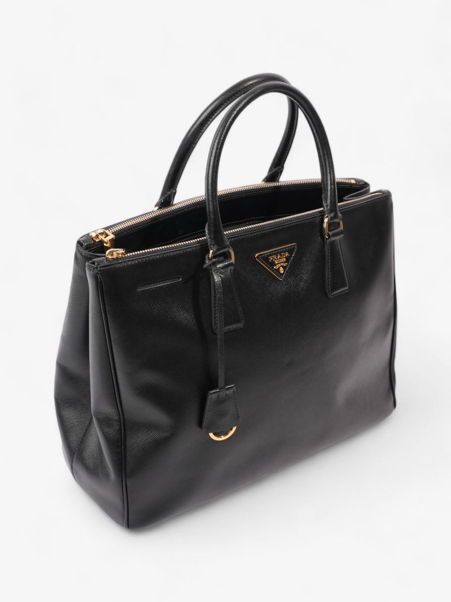 Prada Galleria Double Zip Tote Black Saffiano Leather Large Image 7