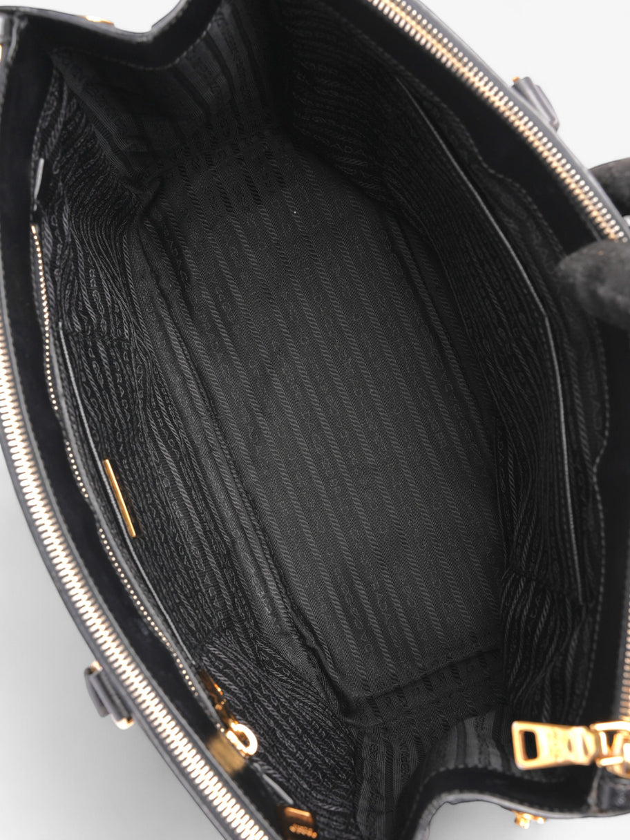 Prada Galleria Double Zip Tote Black Saffiano Leather Large Image 8