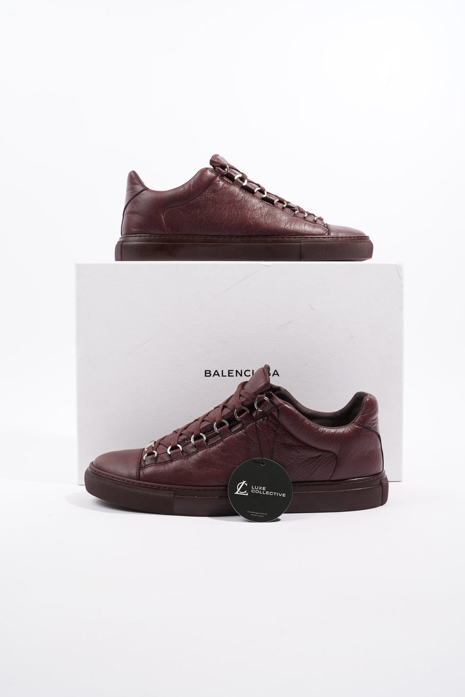 Balenciaga Arena Low-top Maroon Leather EU 43 UK 9 Image 10