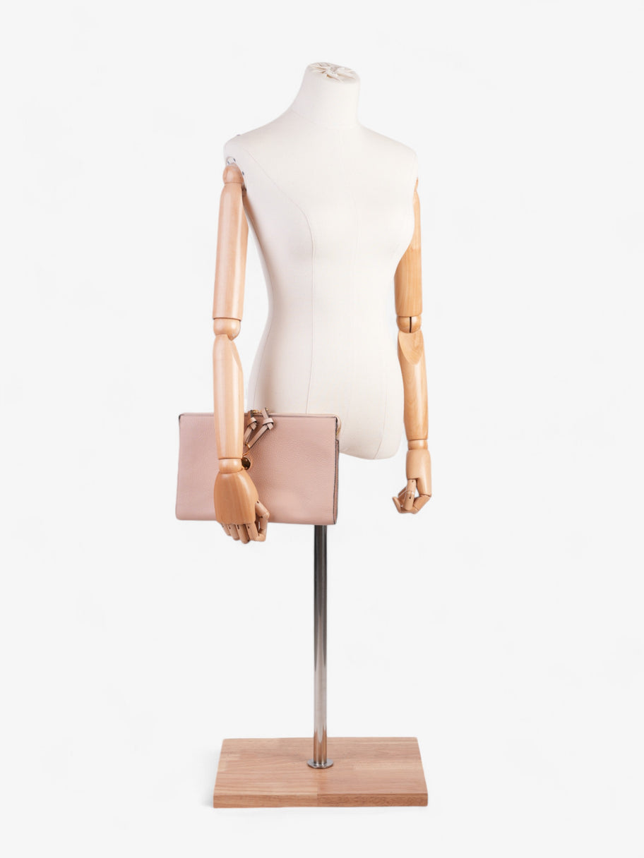 Chloe Alphabet Clutch Blush Nude Leather Image 2