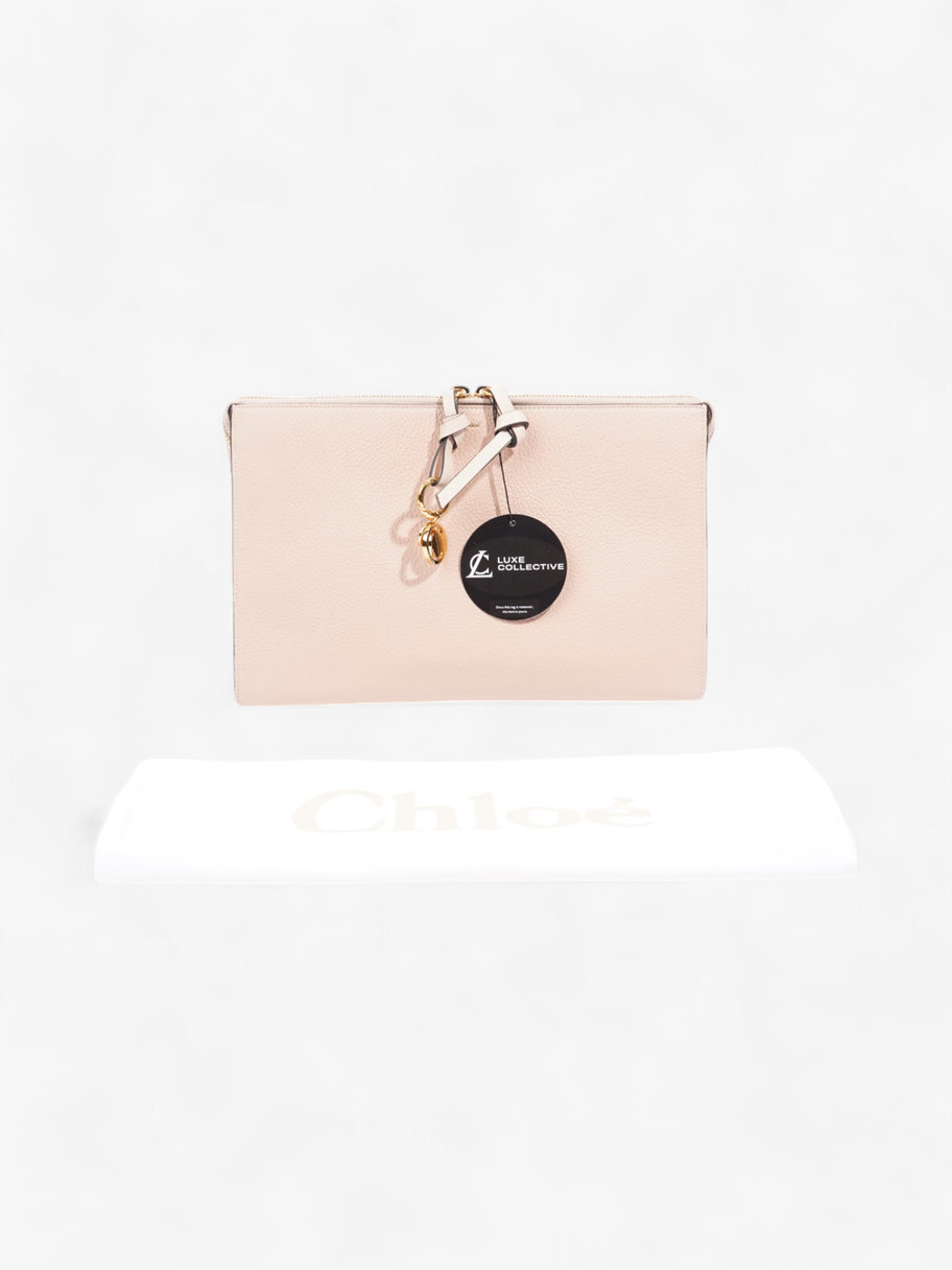 Chloe Alphabet Clutch Blush Nude Leather Image 7