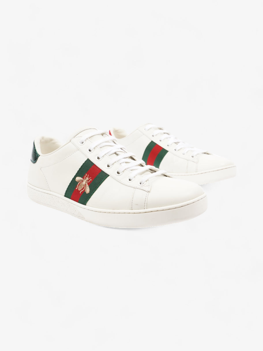 Gucci Ace Embroidered Bee White / Red / Green Leather EU 40 UK 7 Image 2