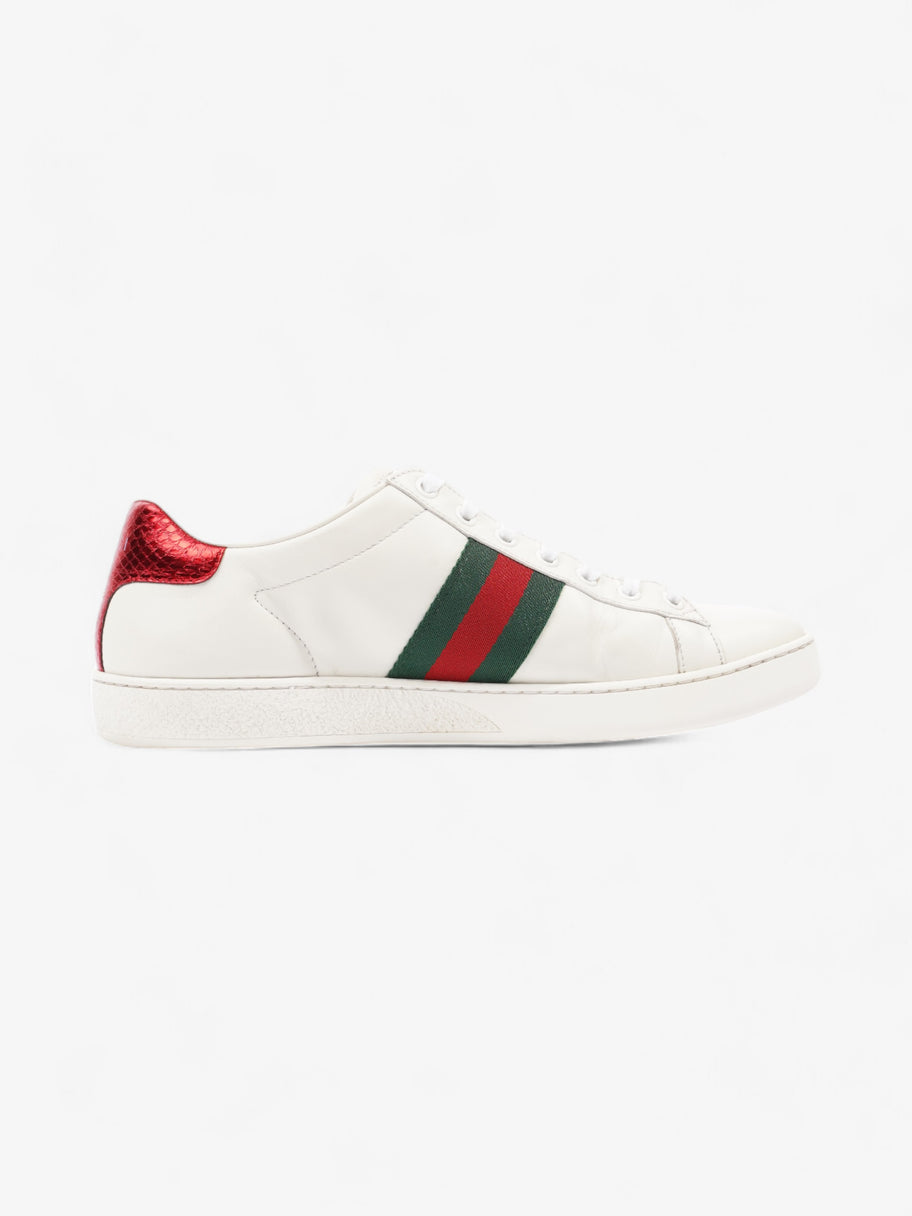 Gucci Ace Embroidered Bee White / Red / Green Leather EU 40 UK 7 Image 4