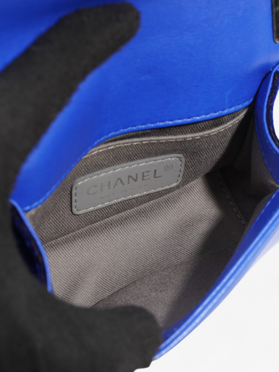 Chanel Boy Bag Royal Blue Velvet Mini Image 8