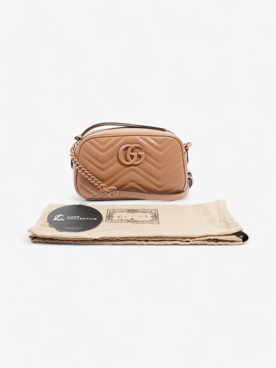 GG Marmont Beige Matelasse Leather Small Image 8