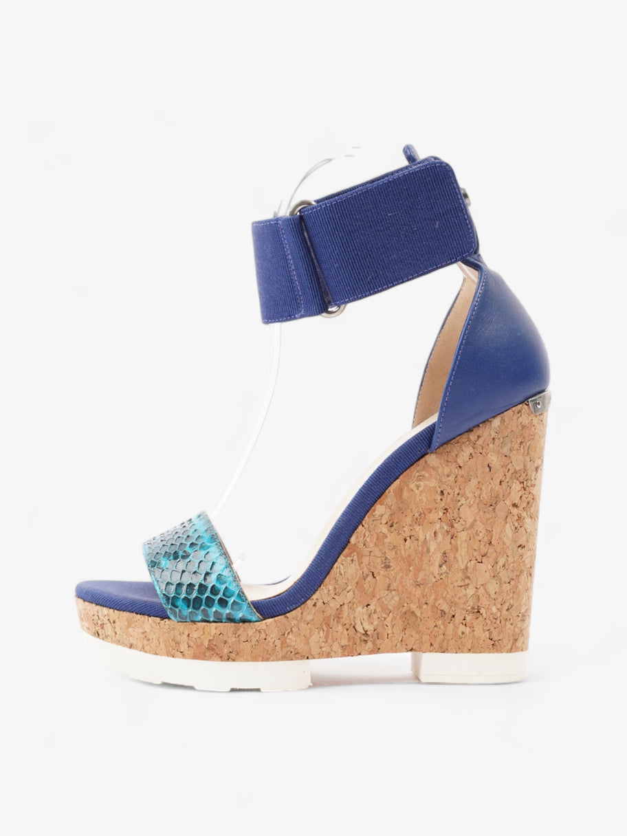 Neston Platform Wedge Sandals 120 Blue  Python EU 37 UK 4 Image 5