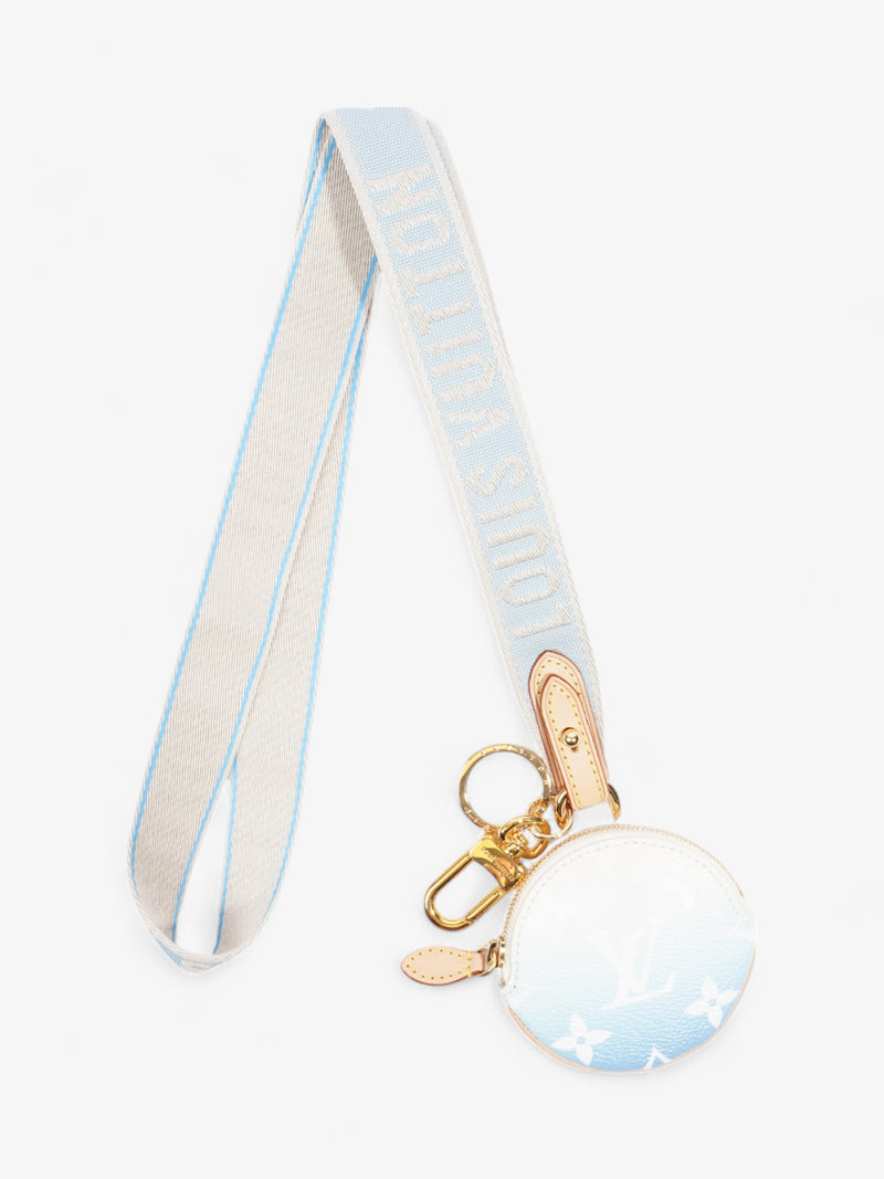  Louis Vuitton By The Pool Lanyard Key Holder Blue / White Canvas