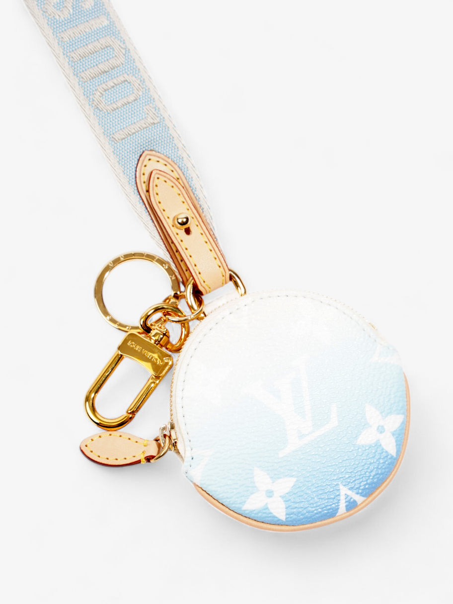 Louis Vuitton By The Pool Lanyard Key Holder Blue / White Canvas Image 2